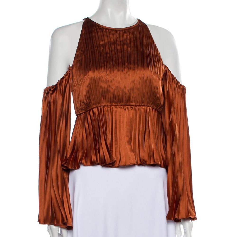 AMUR Halterneck long sleeve crop top